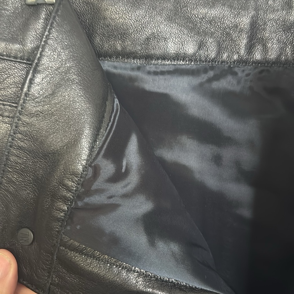 NWT NILI LOTAN Roe leather pants black size 4. Current season - Picture 9 of 12